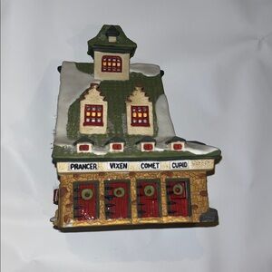 Vintage Department 56 1990 Reindeer Barn North Pole Series House